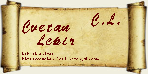 Cvetan Lepir vizit kartica